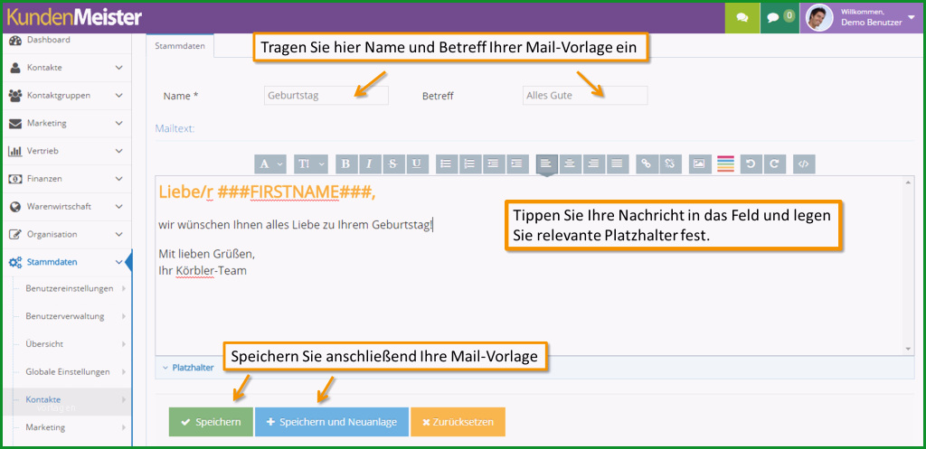 mail vorlagen