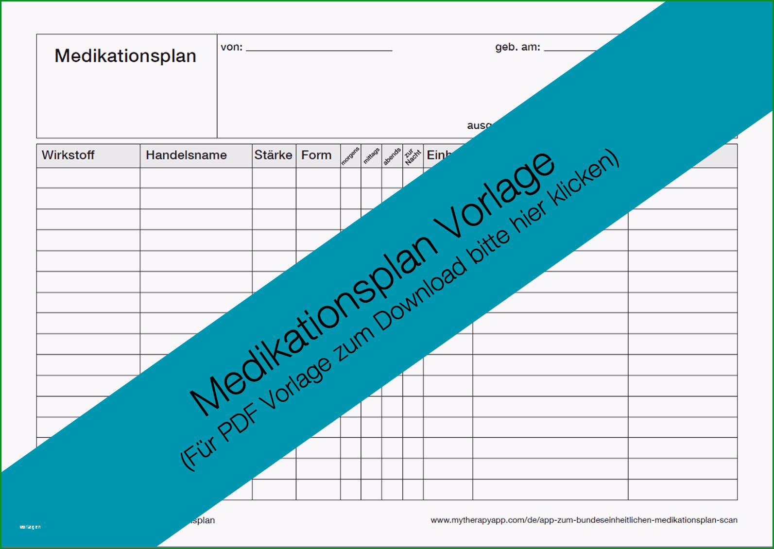 medikationsplan vorlage