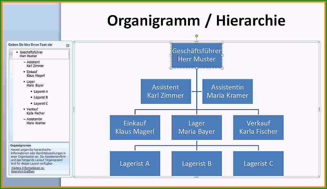 organigramm erstellen word schritt x