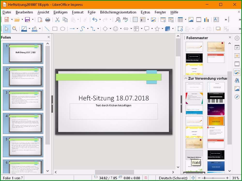 powerpoint impress vorlage nachtraeglich aendern