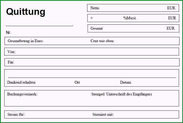 quittung ohne mwst vorlage luxus quittungsvorlage and quittungsvordruck zum quittung schreiben