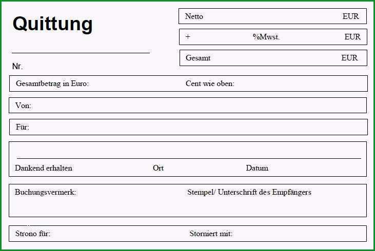 quittung ohne mwst vorlage luxus quittungsvorlage and quittungsvordruck zum quittung schreiben