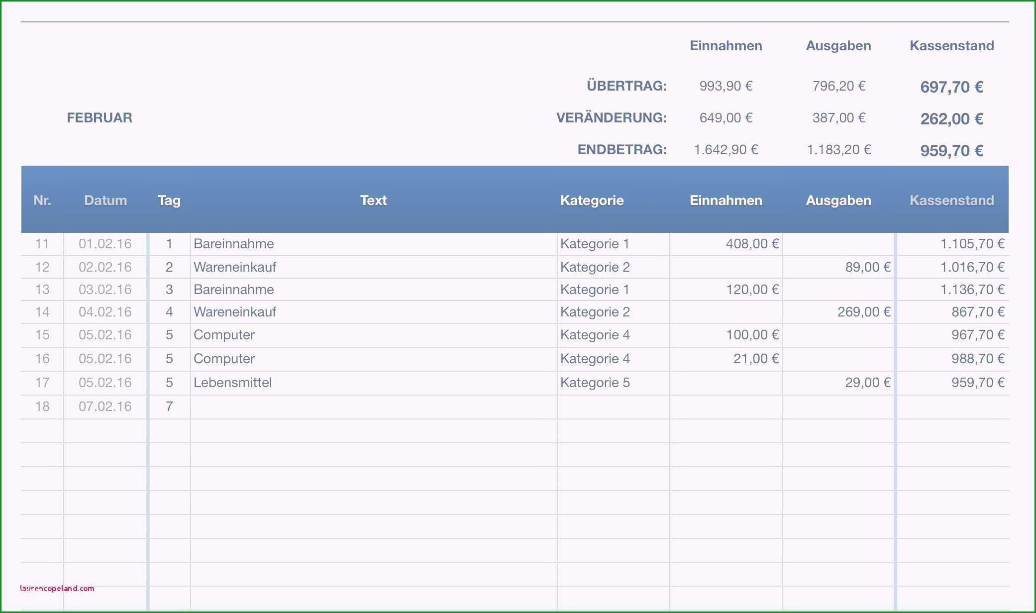 tabelle einnahmen ausgaben vorlage 14 kassenbericht 2017 vorlage 2