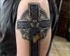 Selten Tattoovorlage Keltisches Kreuz Mit Irischer Fahne