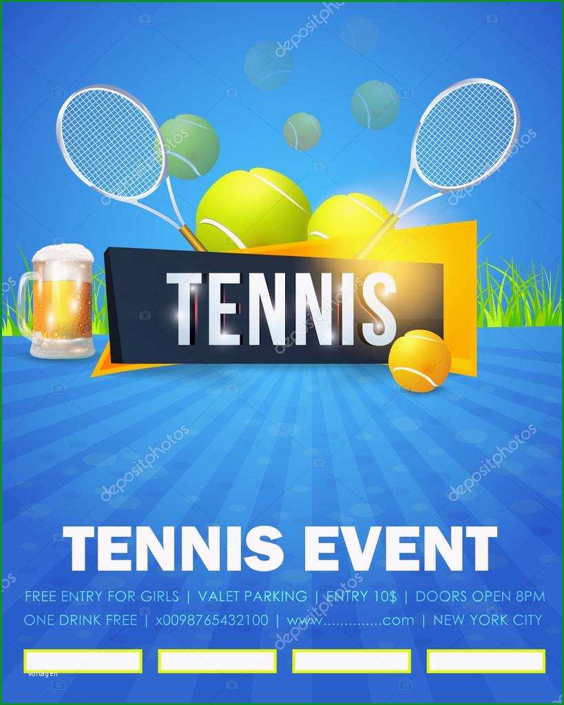 stock illustration tennis event flyer or poster