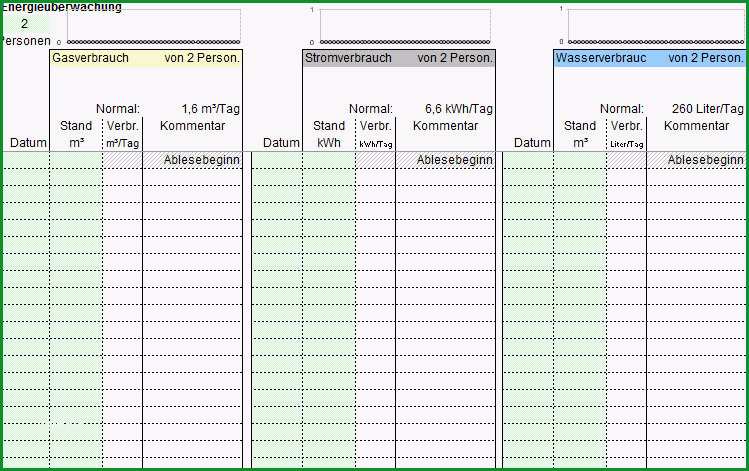 Verbrauchskosten mit Excel kontrollieren