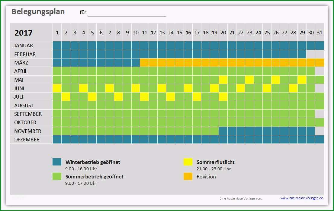 Selten Vorlage Belegungsplan Belegungskalender