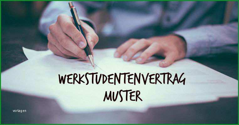 werkstudentenvertrag muster