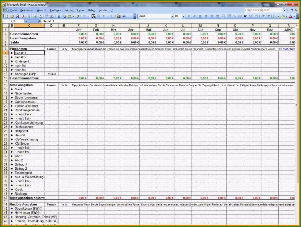 vorlage nebenkostenabrechnung excel kostenlos