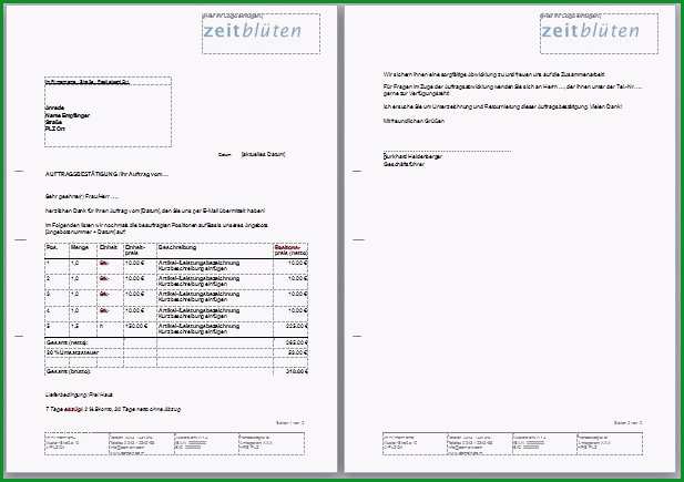 auftragsbestaetigung muster vorlage