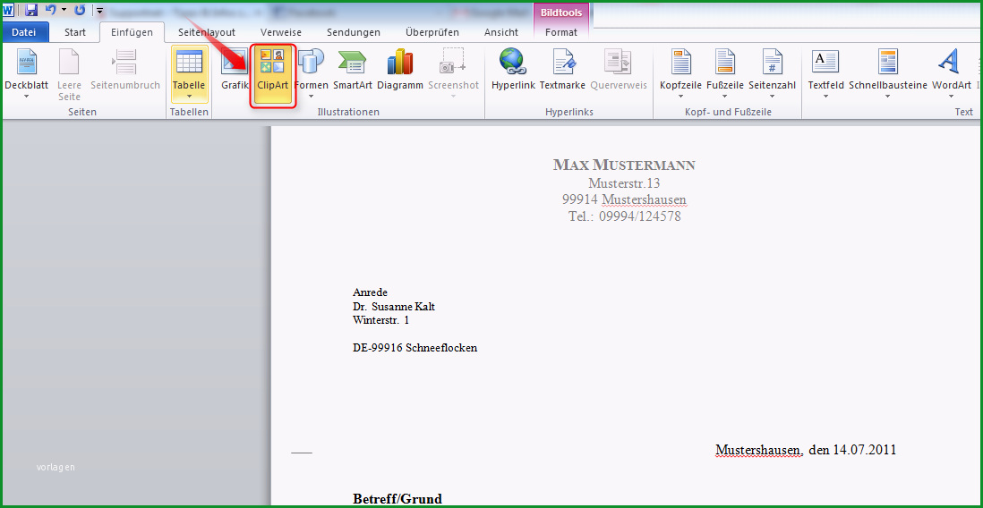 briefkopf mit microsoft word erstellen 2