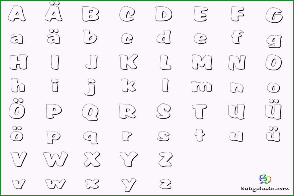 buchstaben ausmalen alphabet malvorlagen von a z