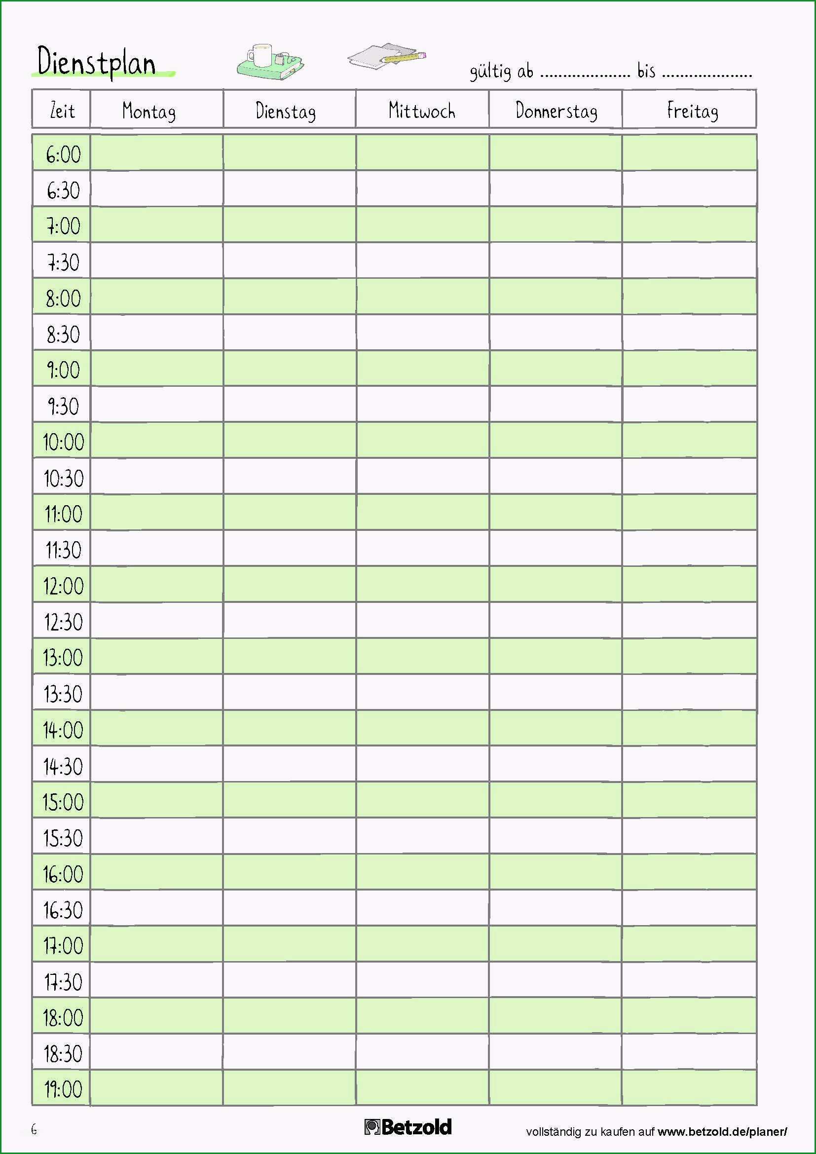 23 Großartig Dienstplan Vorlage Für 2019 1