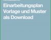 Sensationell Einarbeitungsplan Vorlage Und Muster Als Download