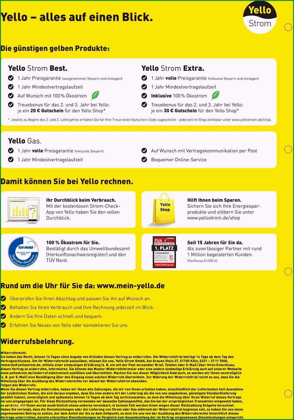 einfach gunstig strom und gas von yello pdf durchgehend yello strom rechnung