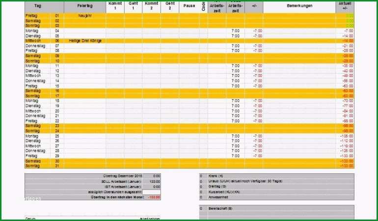 excel zeiterfassung vorlage