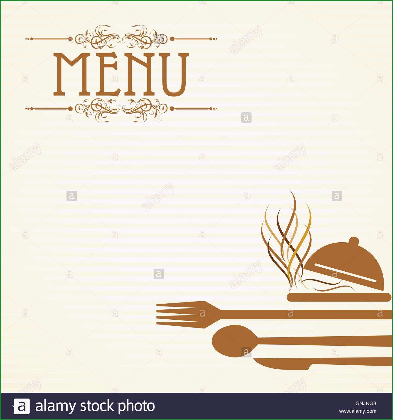 stockfoto illustration der vorlage fur menukarte mit besteck
