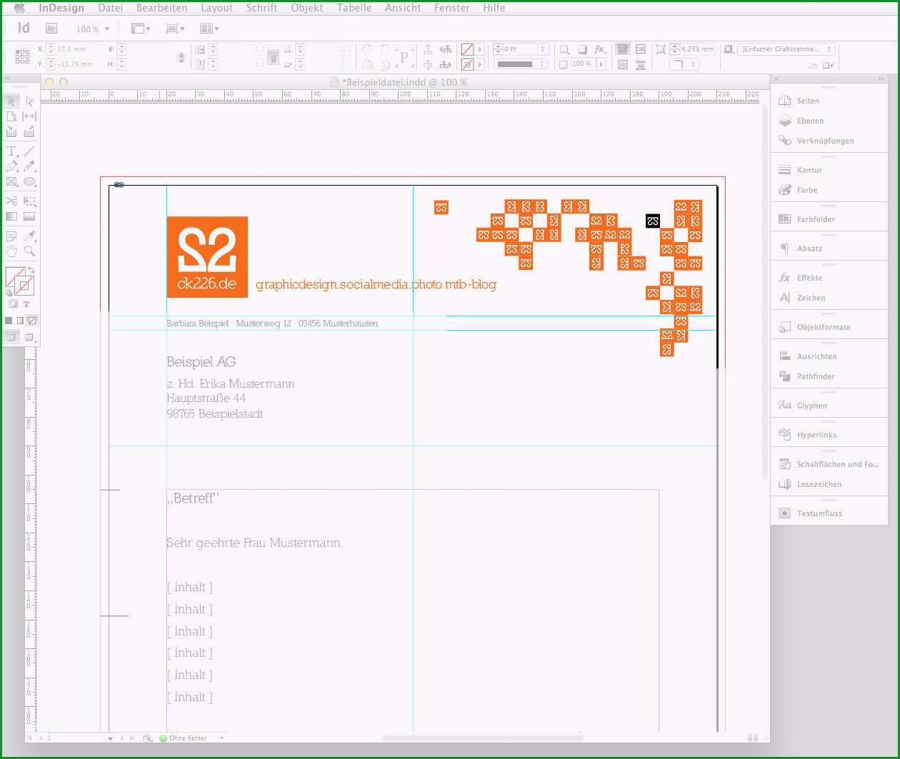 tutorial briefbogen indesign erstellen