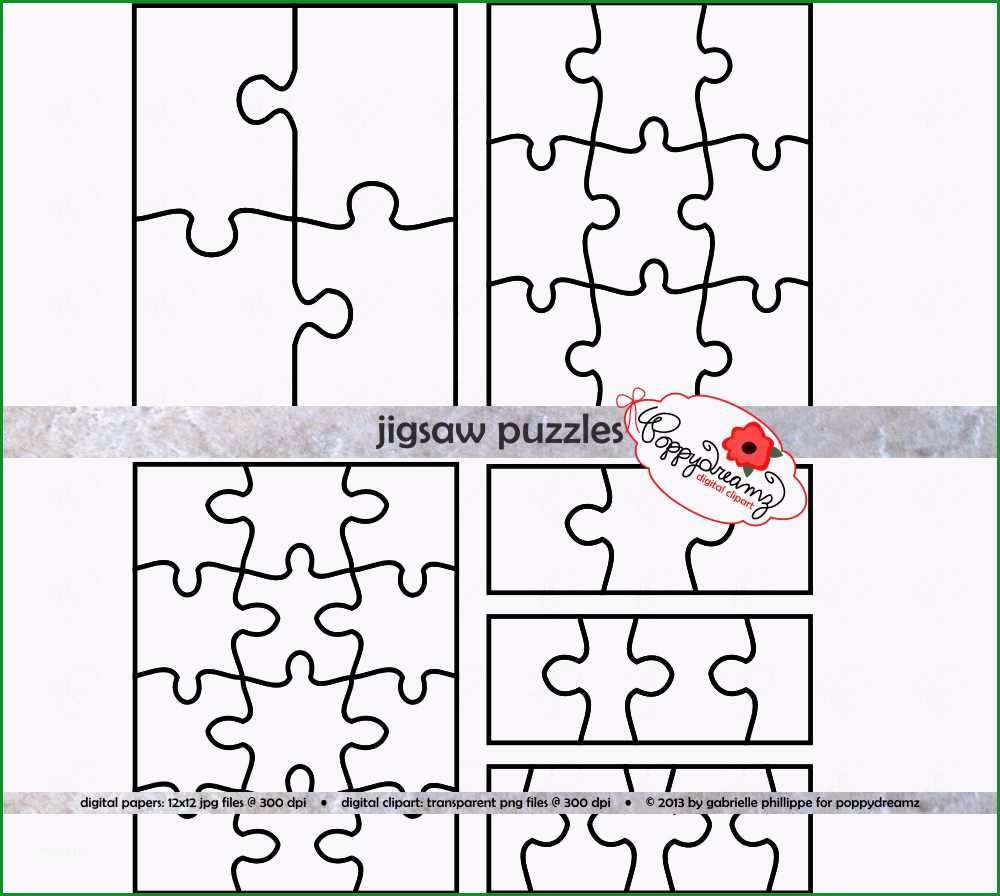 jigsaw puzzle vorlage pdf und cliparts