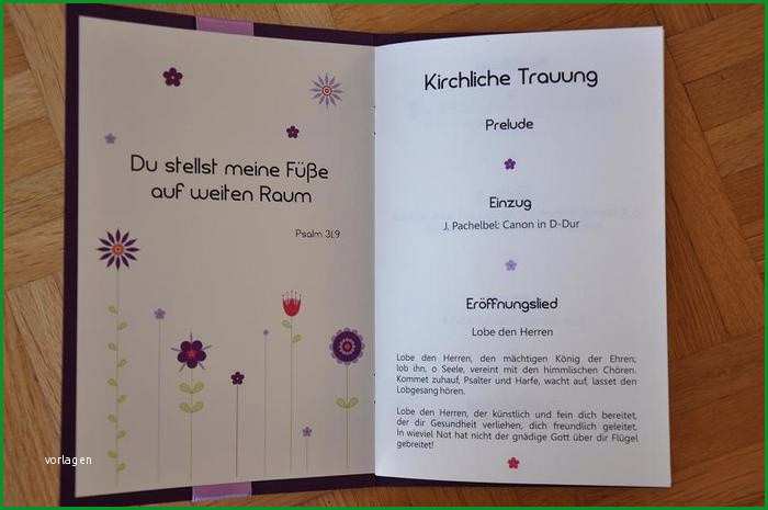 kirchenheft hochzeit vorlage word