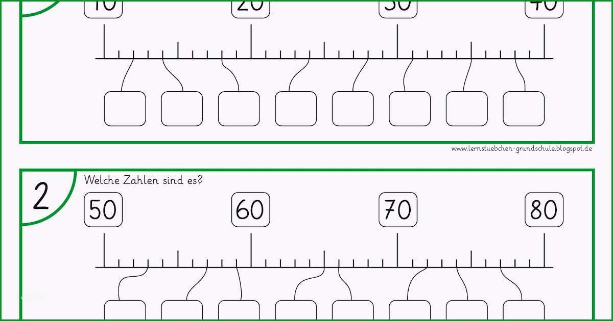 zahlen am zahlenstrahl eintragen 1