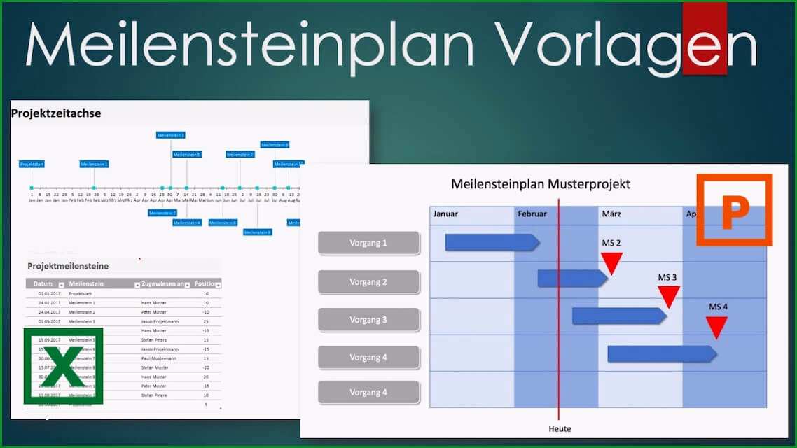 meilensteinplan vorlage excel