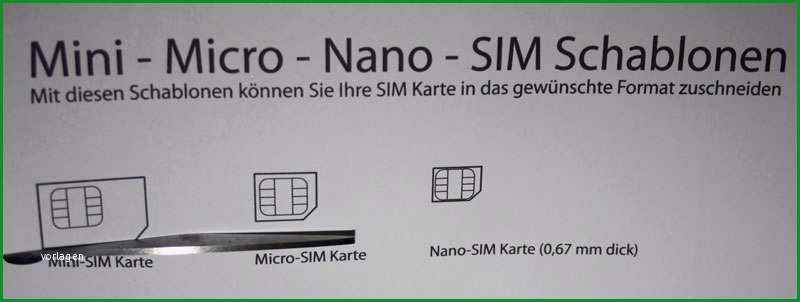 nano sim micro sim schablone und anleitung