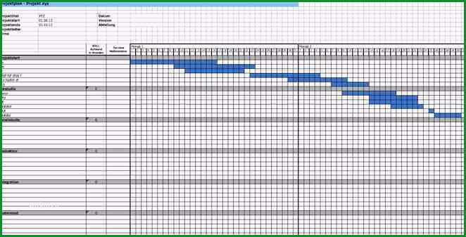 projektplan vorlage excel