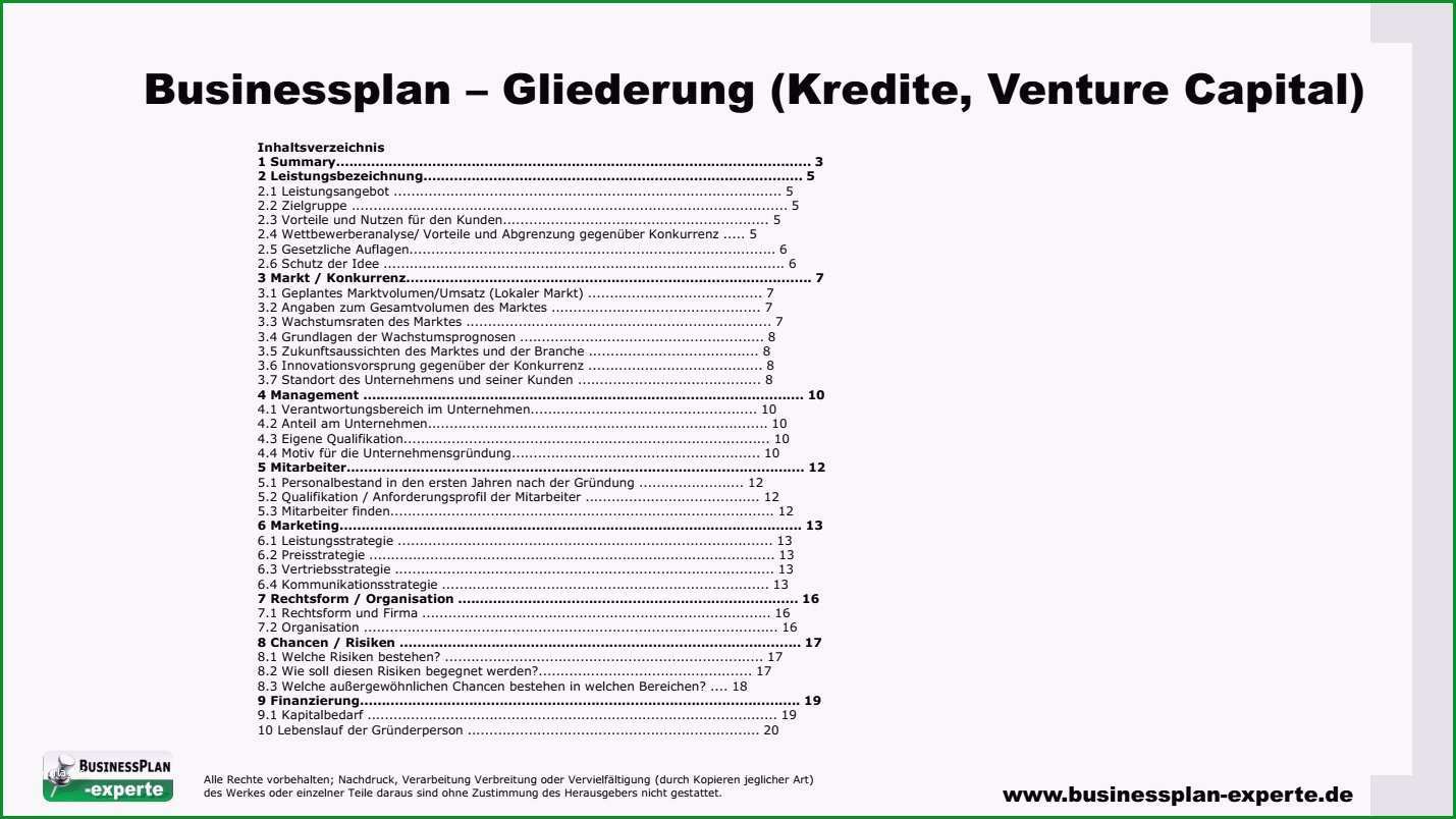 businessplan erstellen vorlage kostenlos