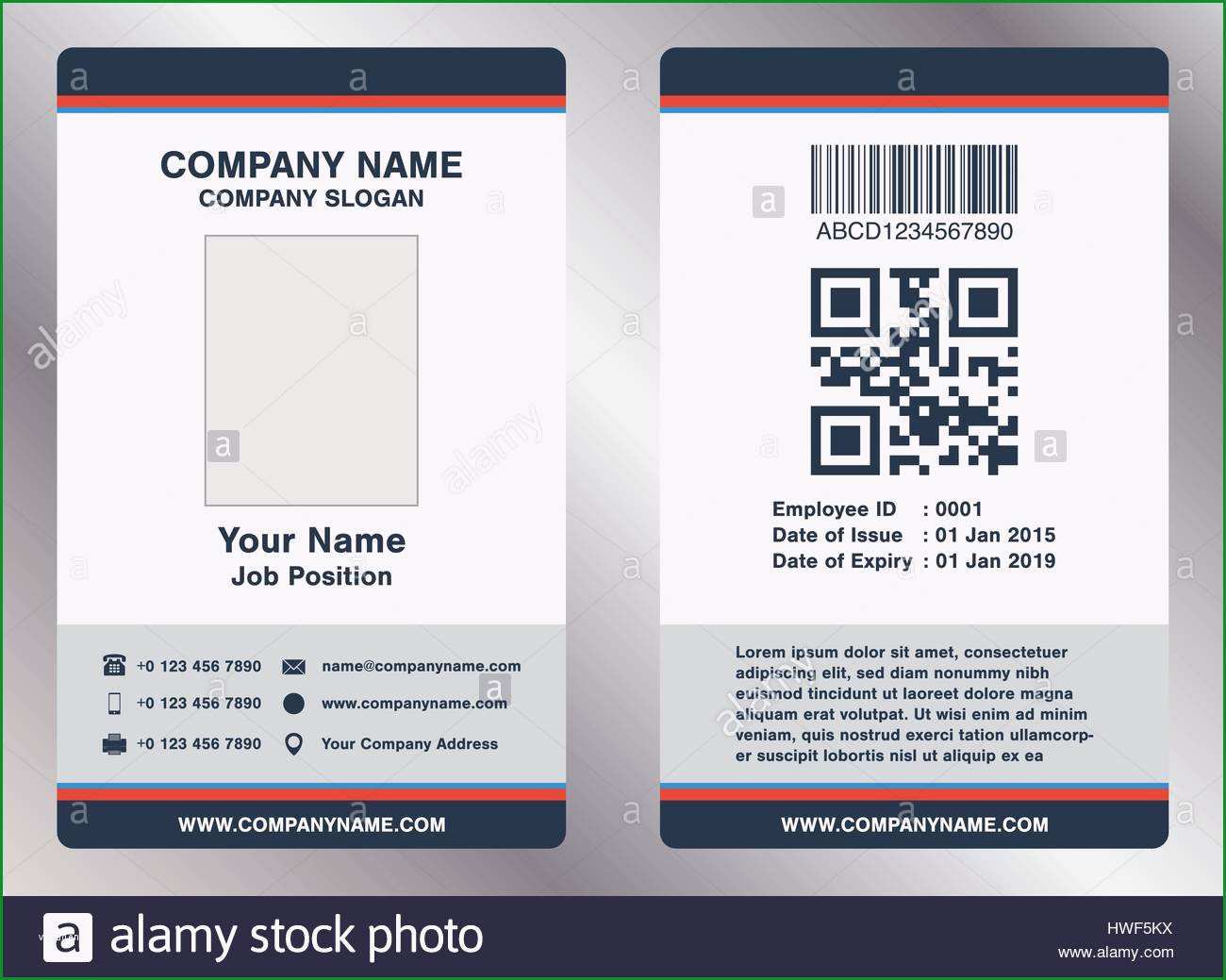 stock photo simple employee business name card template vector