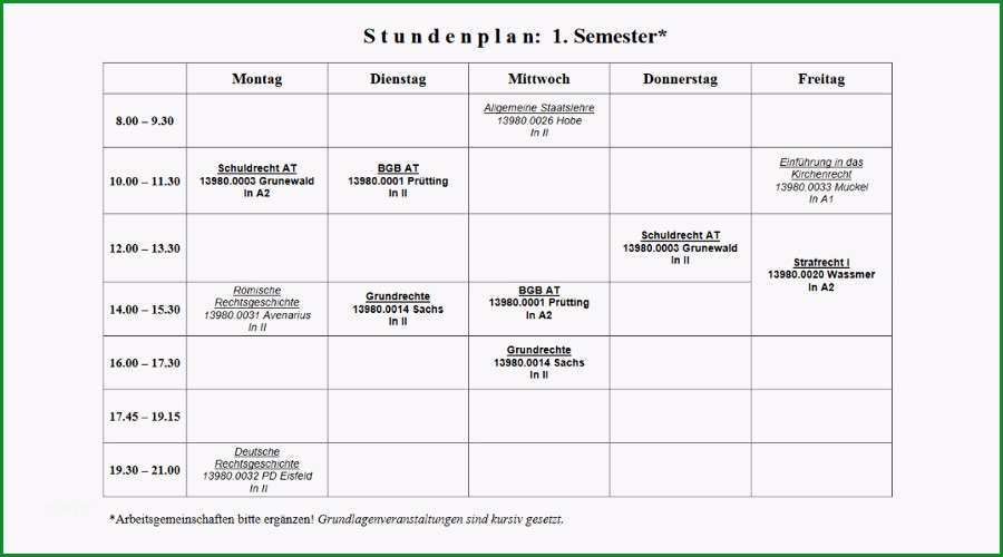 Sensationell so Geht S Stundenplan Erstellen Fürs Studium Unicum