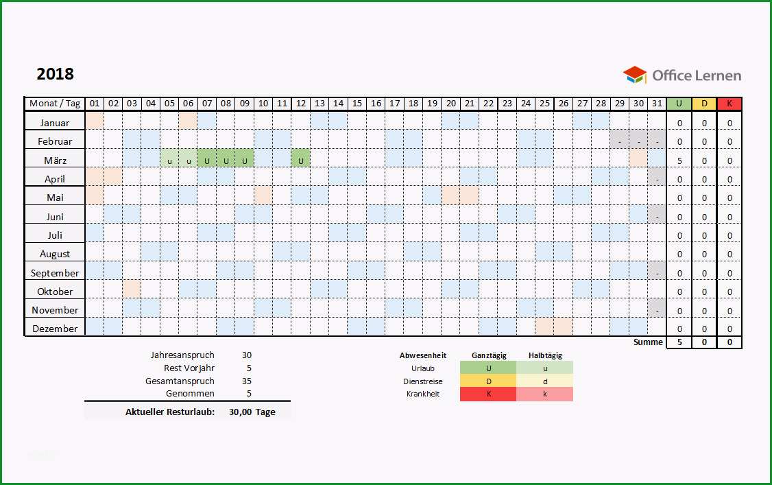 urlaubsplaner 2019 mitarbeiter excel 6634