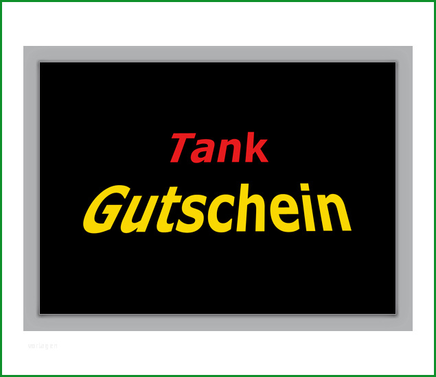 verschenken sie einen klassischen tank gutschein blanko