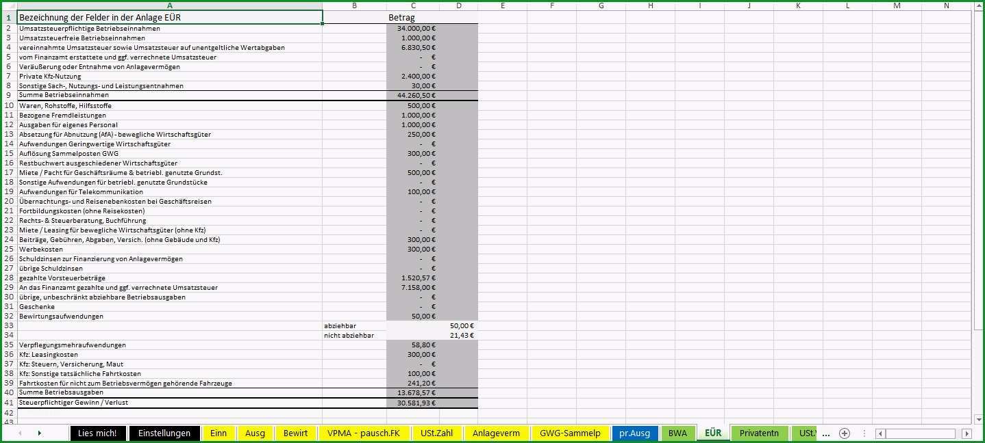 Sensationell Vorlage Excel Buchhaltung Luxus Excel Vorlage