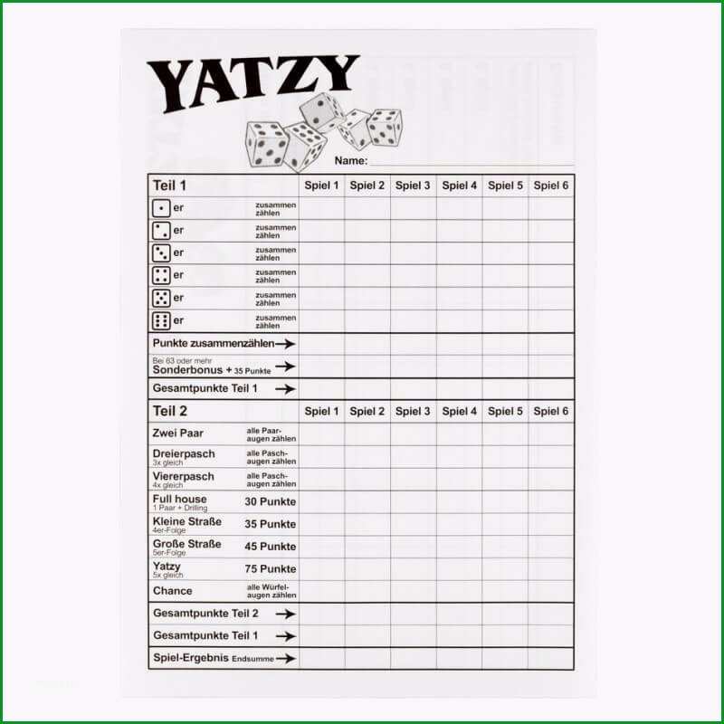 Yatzy Block Extra Classic XL