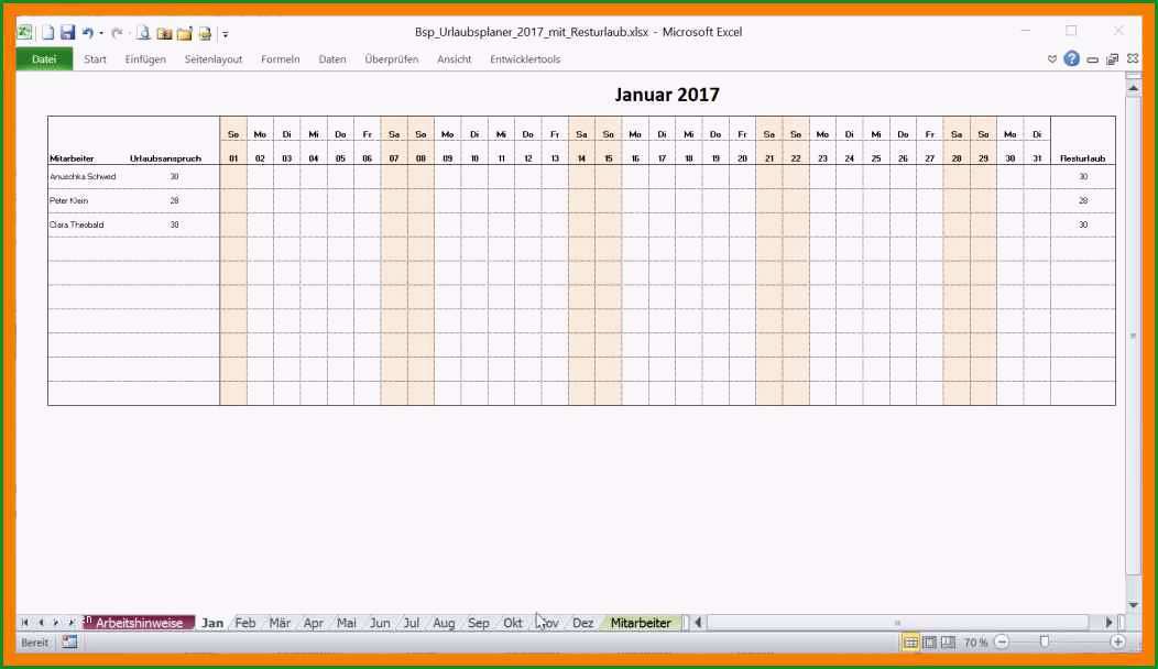 12 urlaubsplan excel vorlage