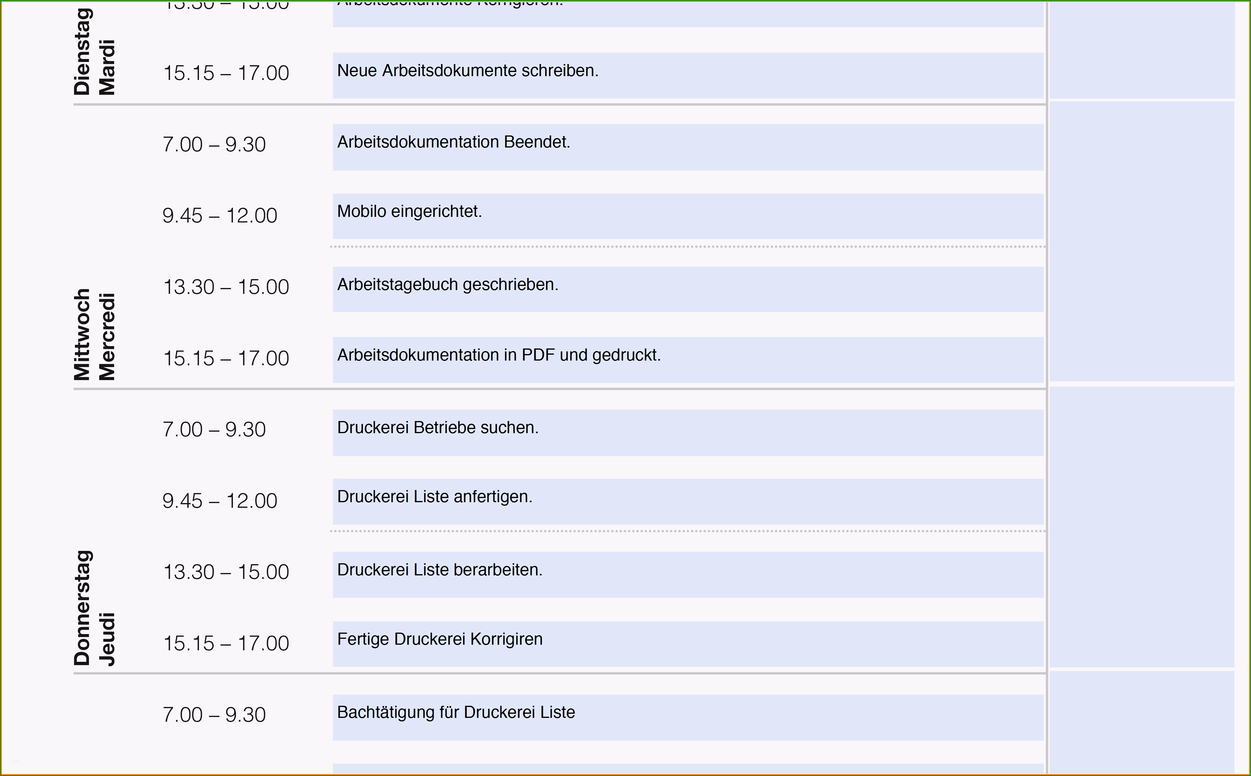 12 wochenbericht vorlage