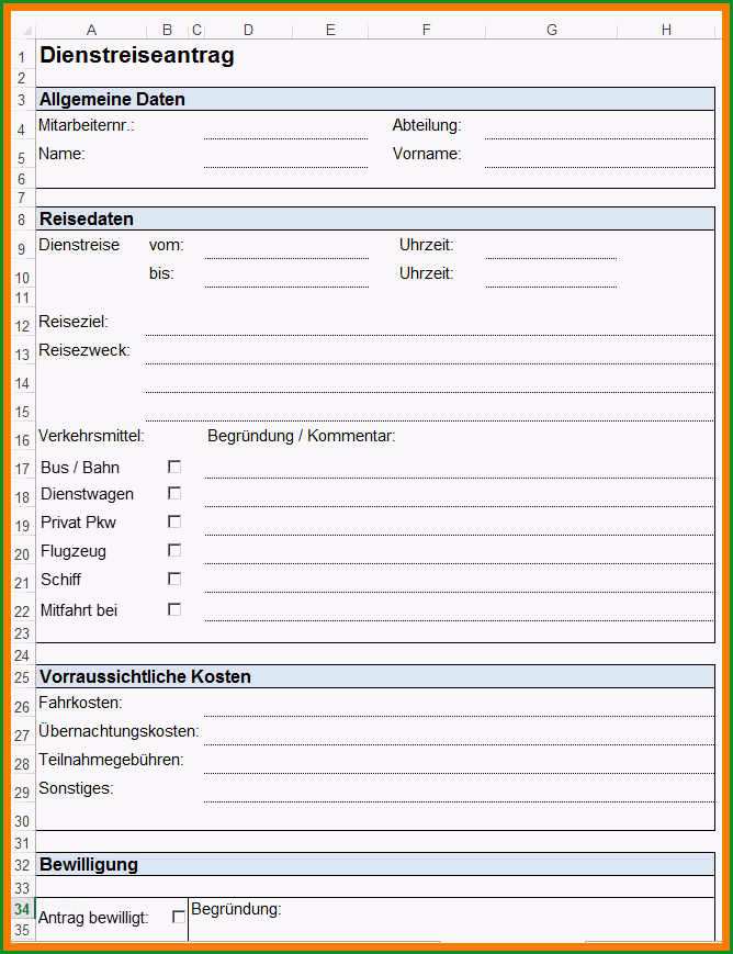 15 urlaubsantrag formular kostenlos