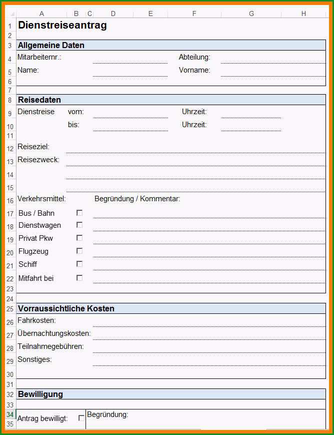 15 urlaubsantrag formular kostenlos