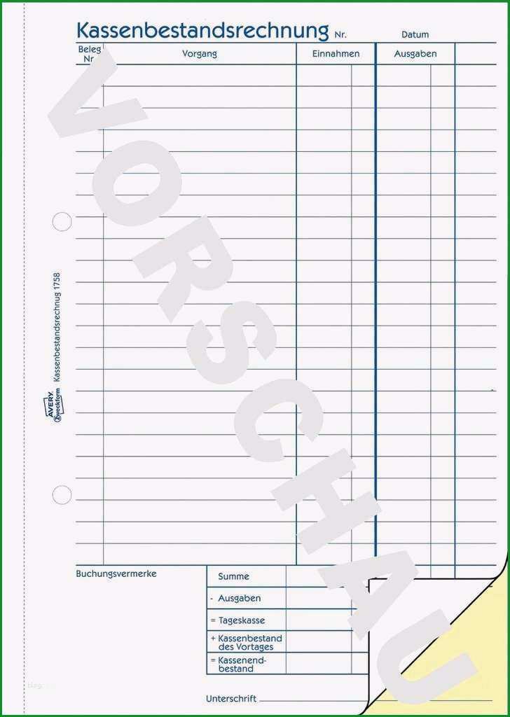 20 kassenbuch vorlage zweckform