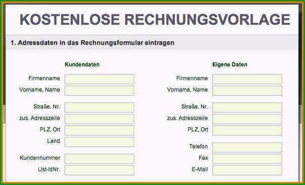 20 vorlage rechnung privat