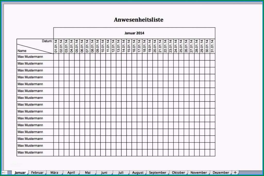 excel vorlage tabelle