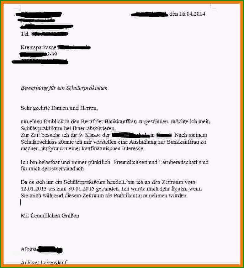 8 bewerbung praktikum scrler 8 klasse vorlage