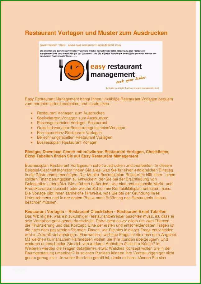 8 businessplan vorlage gastronomie