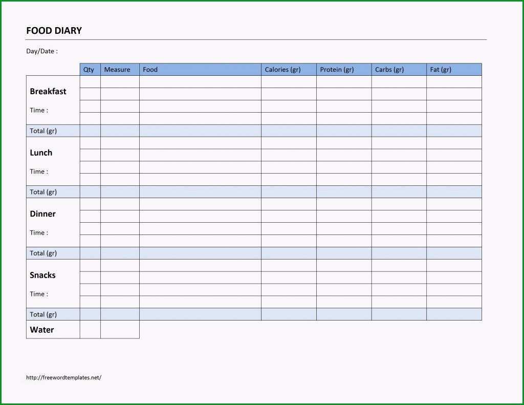 8 ernahrungstagebuch vorlage excel