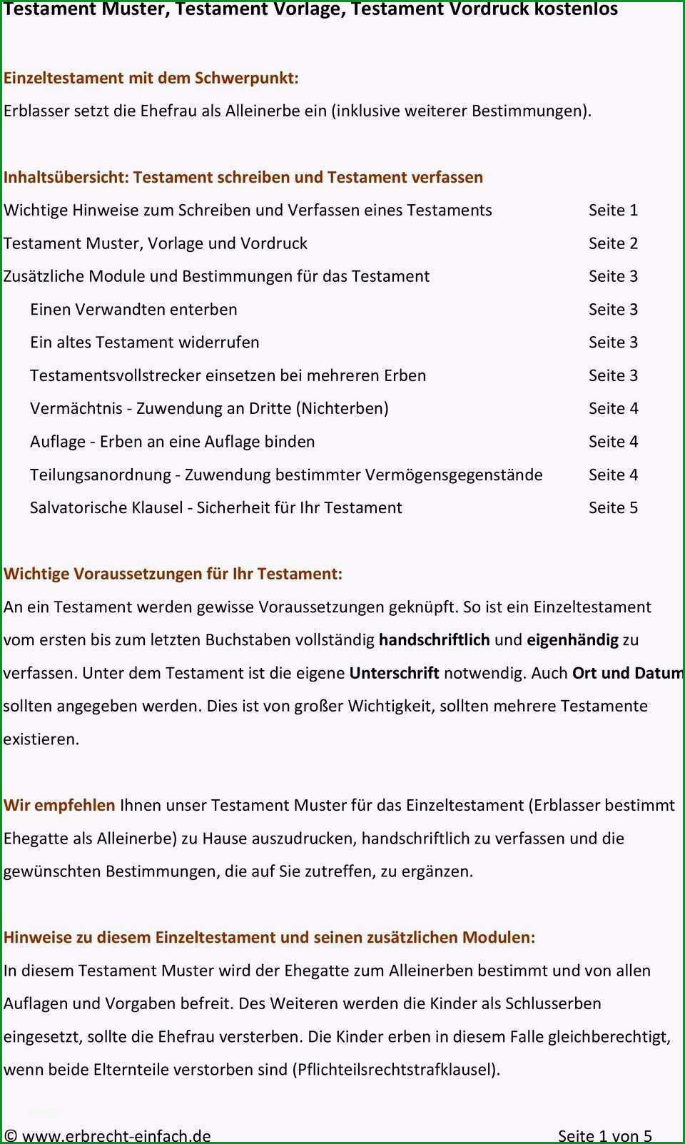 berliner testament vorlage kostenlos pdf inspiration testament muster testament vorlage testament vordruck