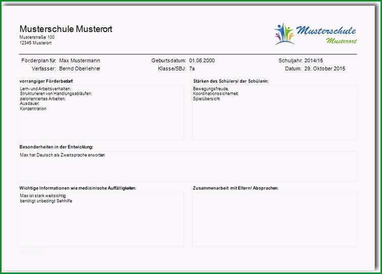 Förderplan Grundschule Vorlage: 19 Empfehlungen Für Deinen Erfolg 1