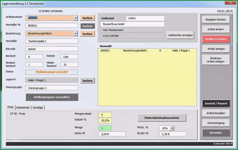 excel lagerverwaltung testversion beta