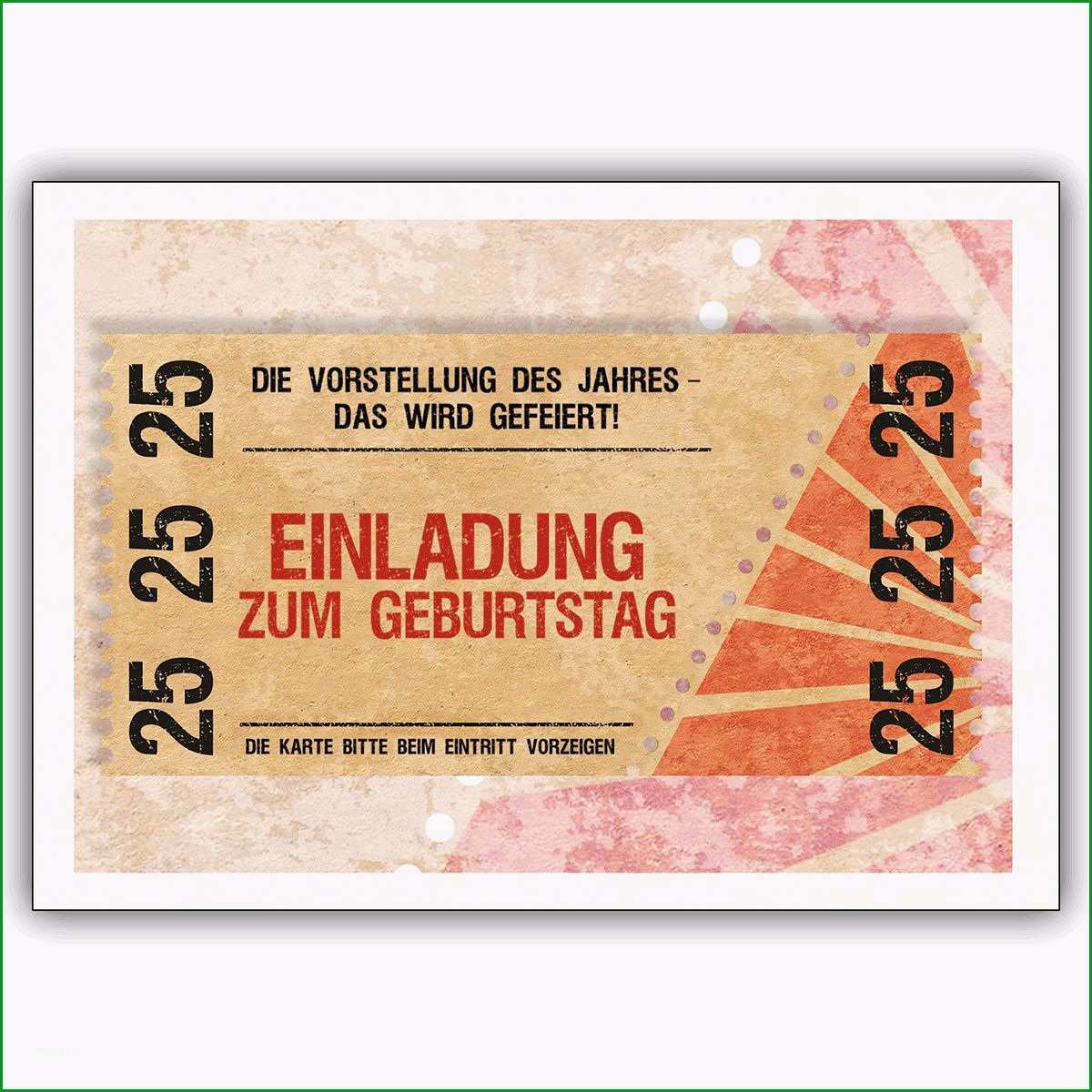 einladung 25 geburtstag vorlage