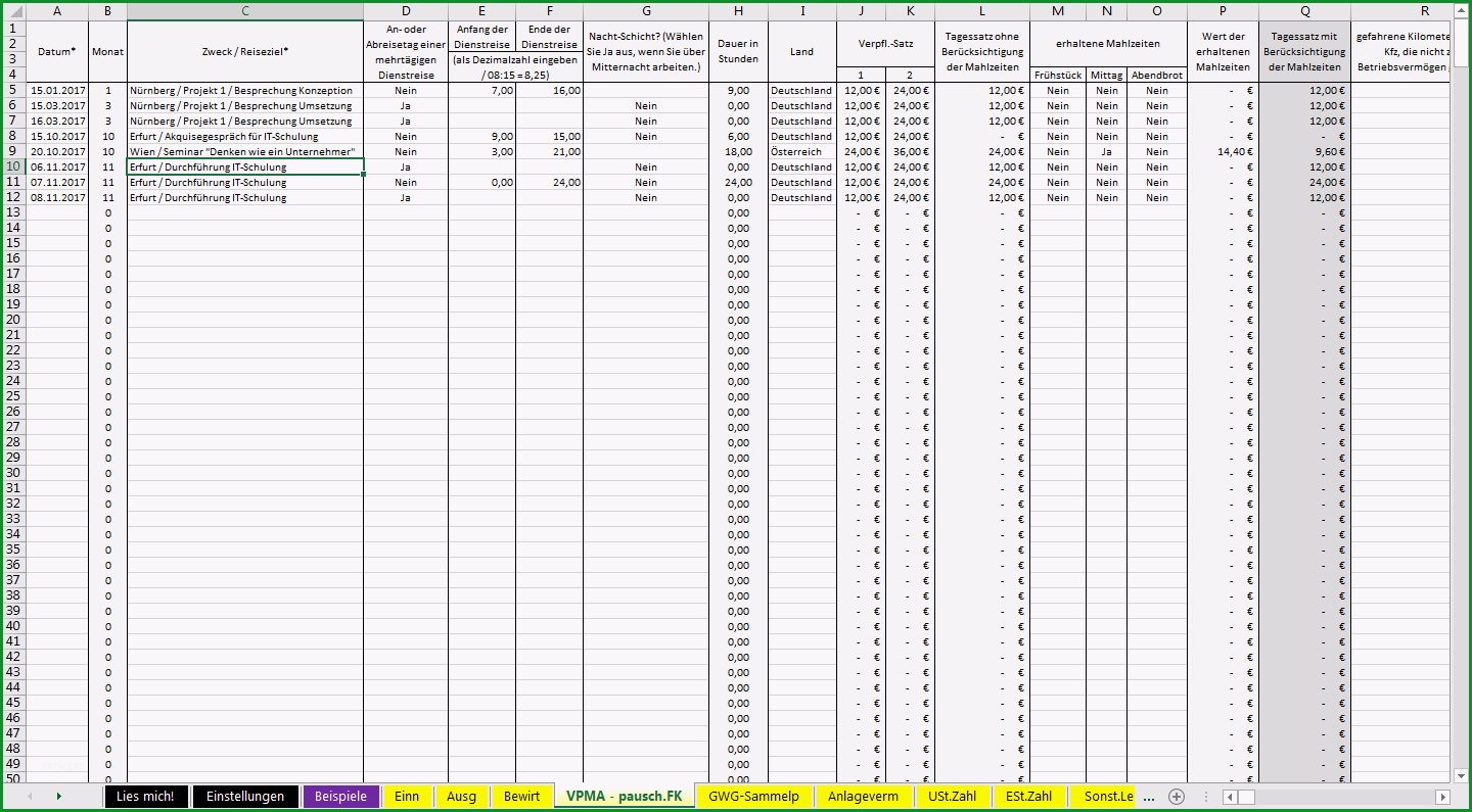 einnahmenueberschussrechnung vorlage excel openoffice